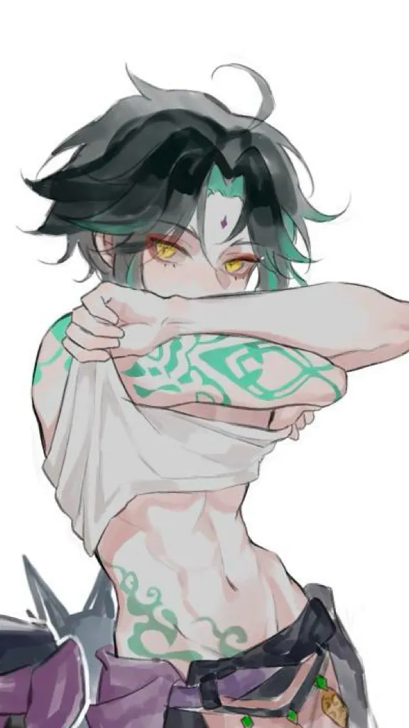 ai character: Genshin x kny background