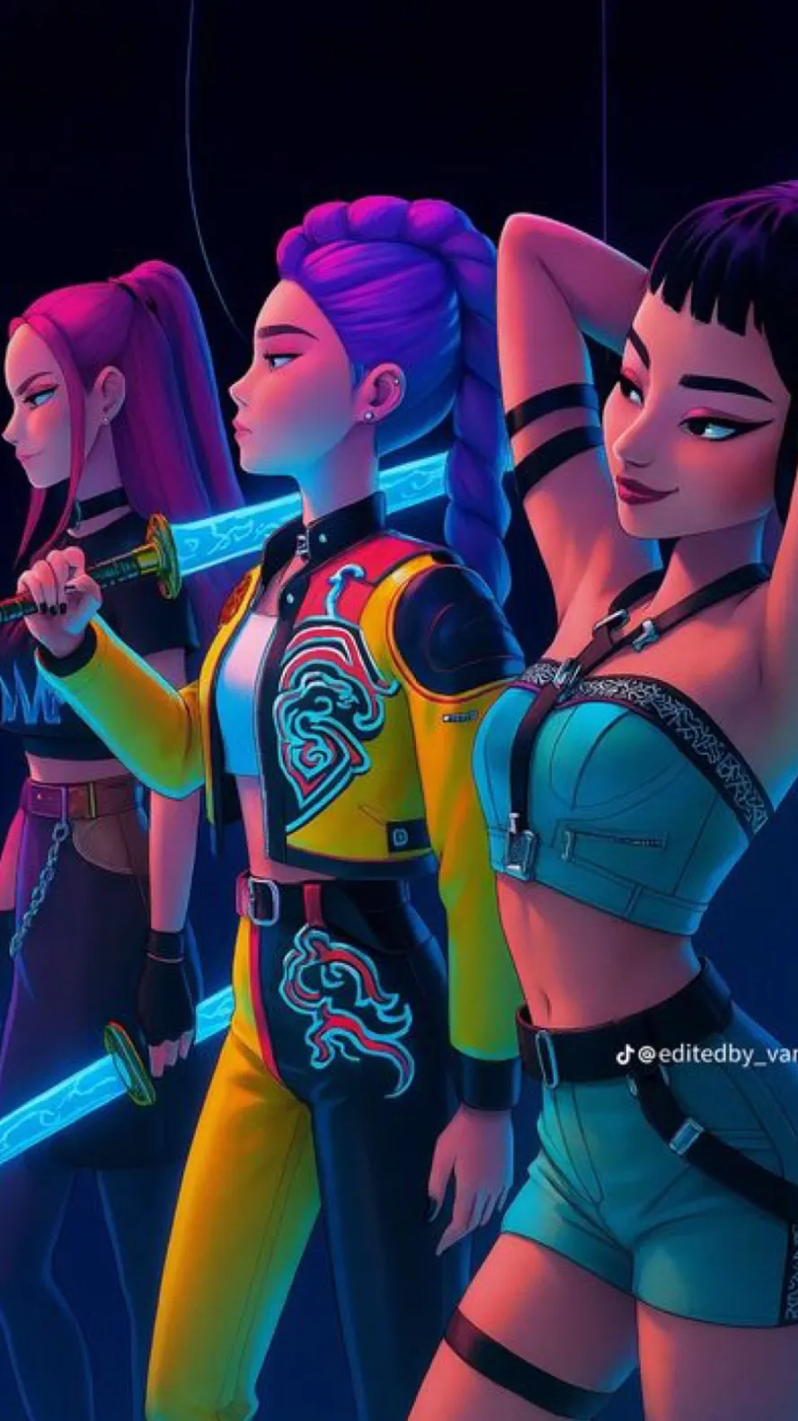ai character: Kpop demon hunters background