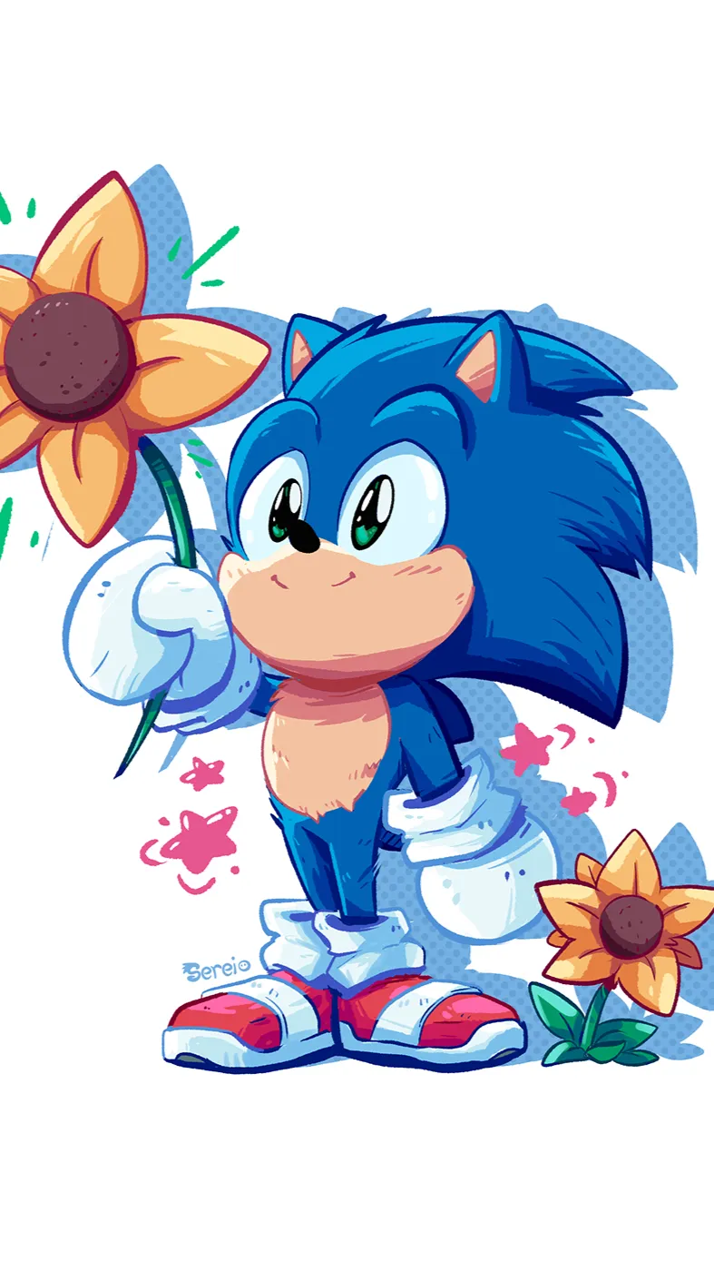 ai character: Young-sonic background