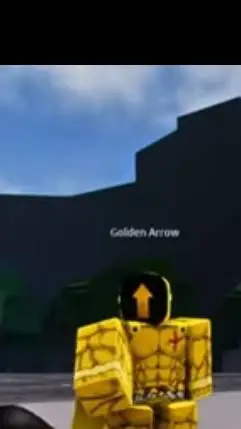 ai character: golden arrow background