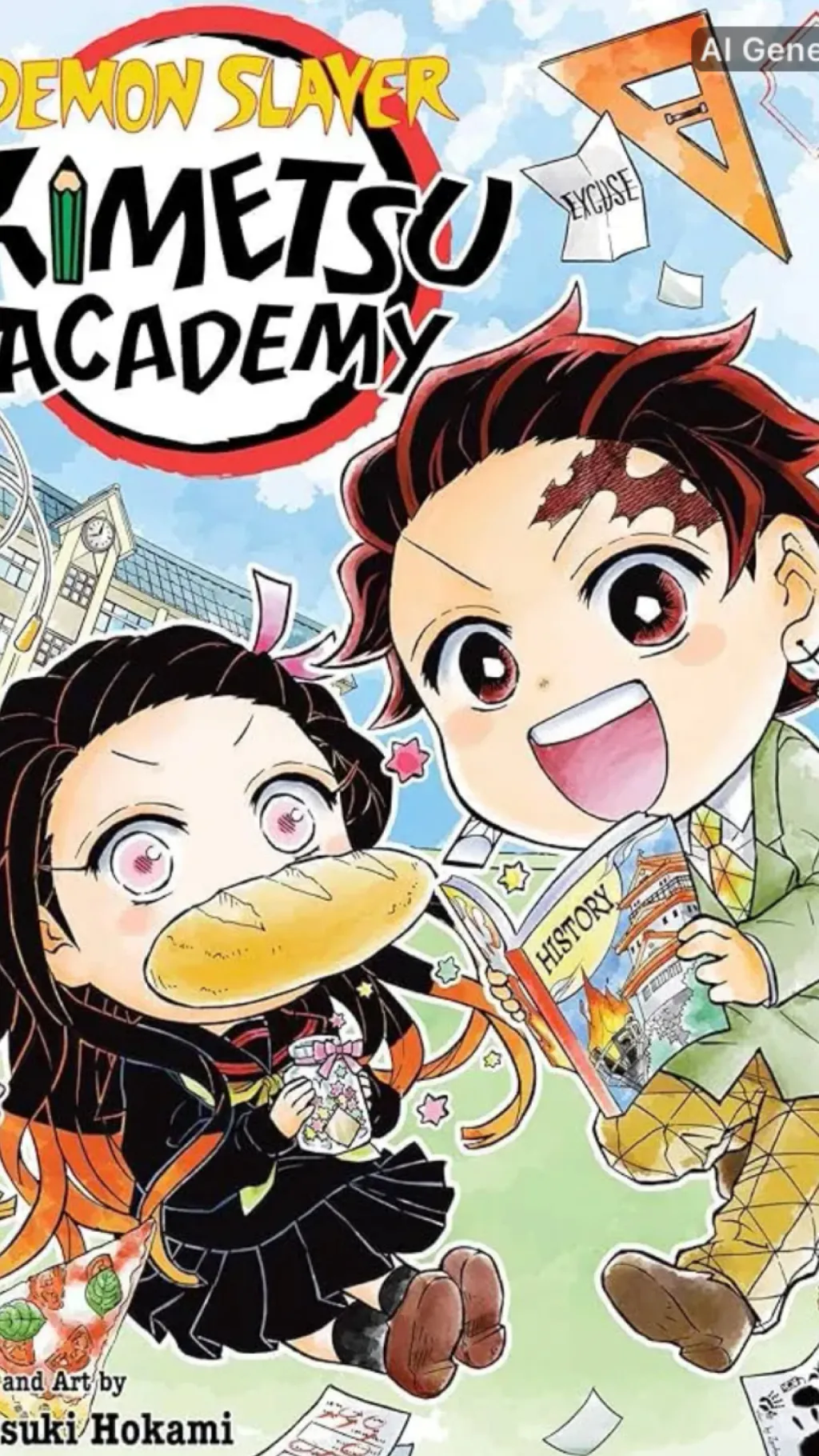 ai character: Kimetsu academy background