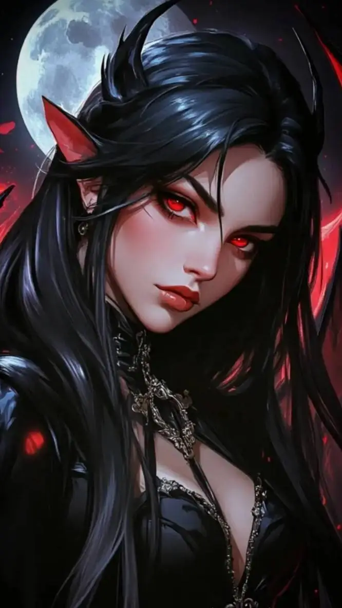 ai character: Darya CrimsonQueen background