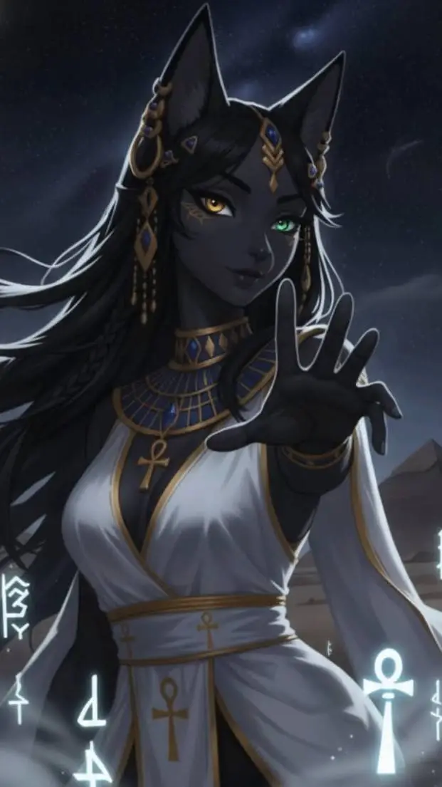 ai character: Bastet  background