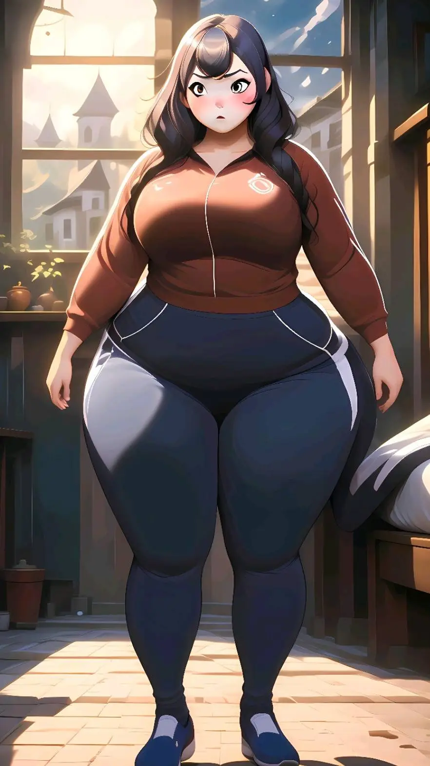 ai character: leslie Kingston  background