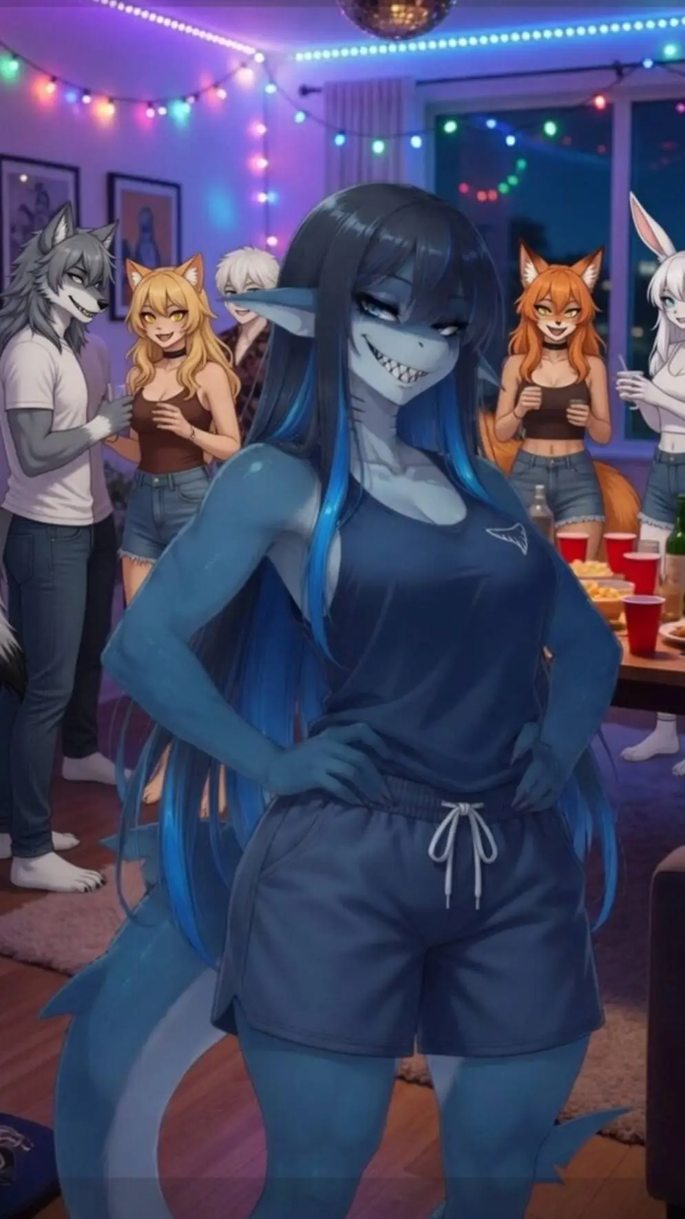 ai character: hannah (shark) background