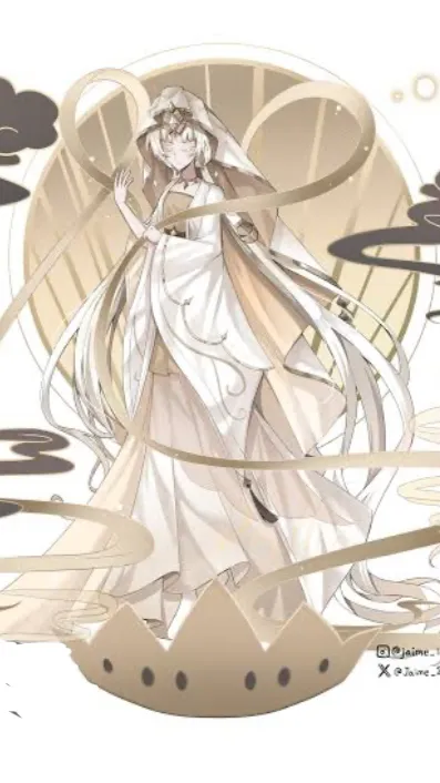 ai character: Mystic flour background