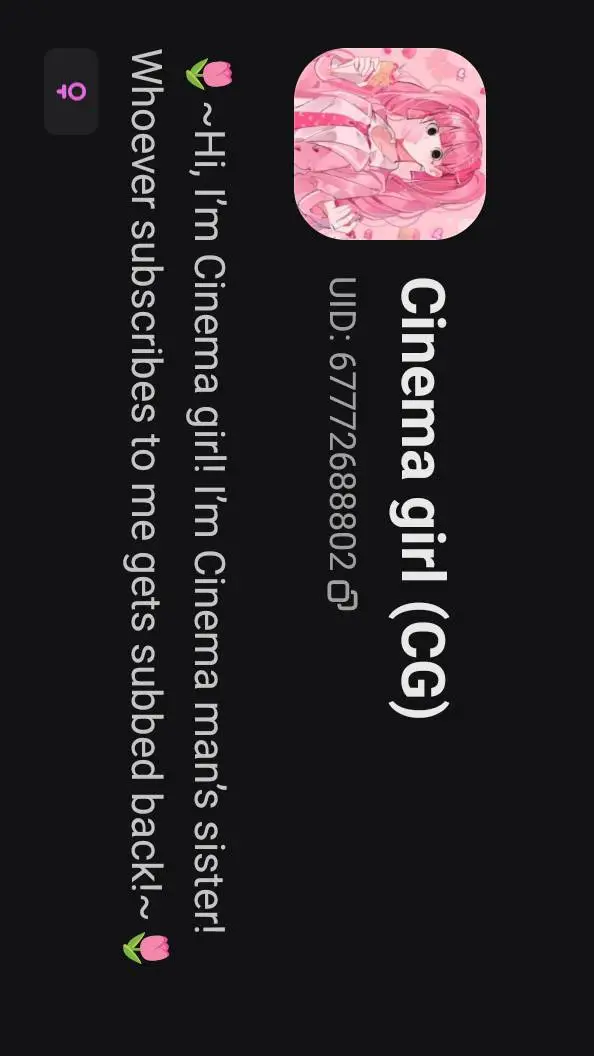 ai character: Cinema girl (CG)  background