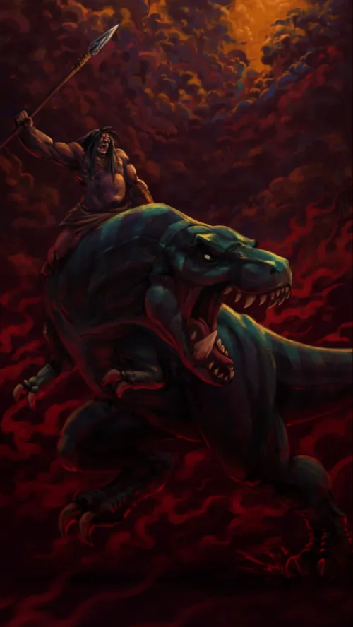 ai character: Fang and spear background