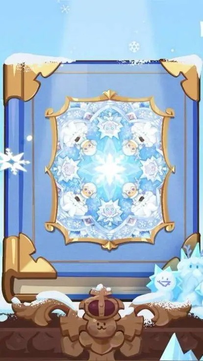 ai character: Snowfall village! background