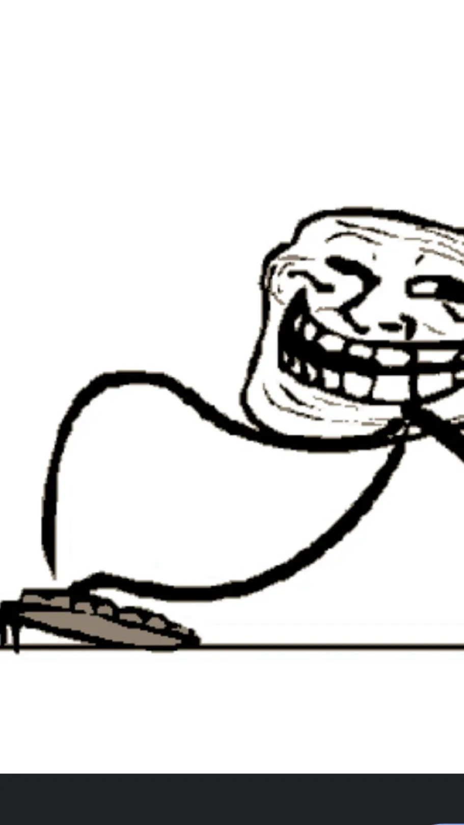 ai character: Troll face  background