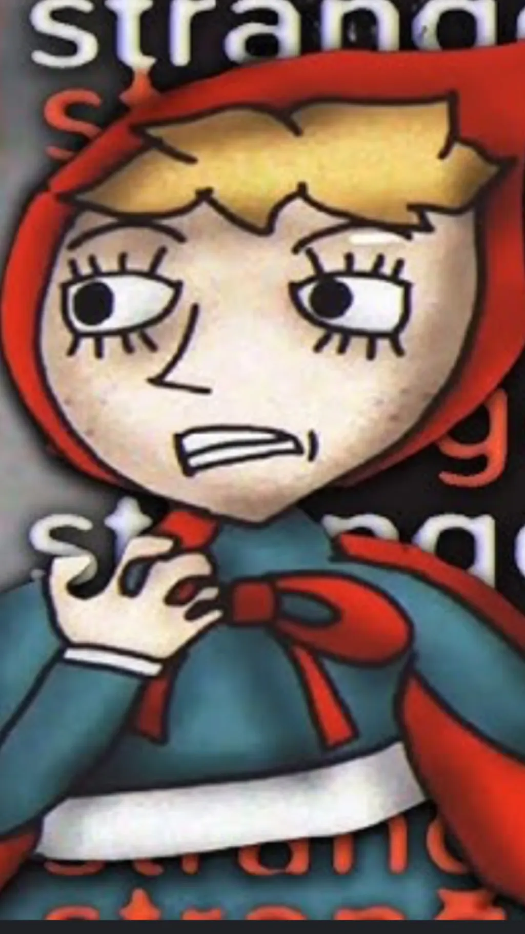 ai character: Little red background