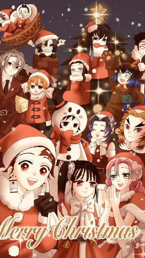 ai character: KNY CHRISTMAS!🎄 background