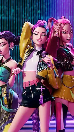 ai character: Kpop demon hunter background