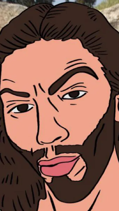 ai character: Jesus Rizzler  background