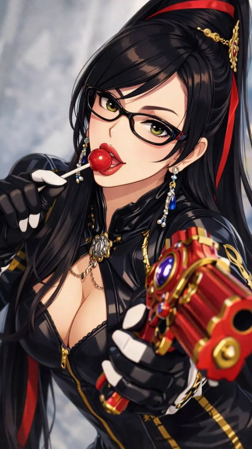ai character: Bayonetta  background