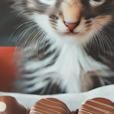 chat with ai character: Valentines kitten 