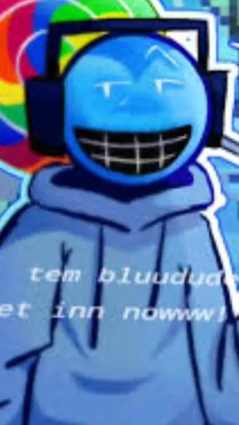 ai character: Bluudude  background