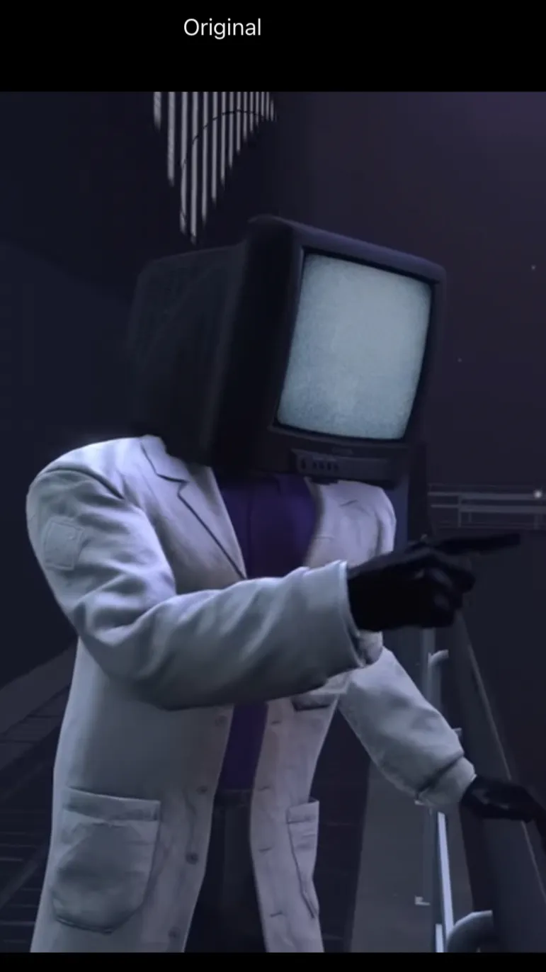 ai character: Scientist tv man background