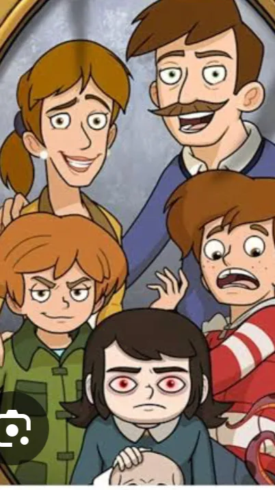 ai character: HAUNTED hotel background