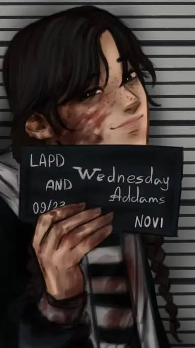 ai character: Wednesday Addams background