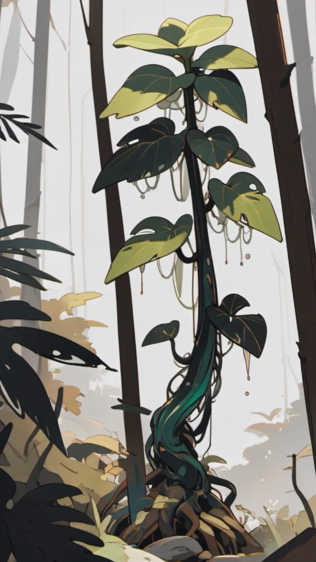 ai character: Ooze plant background