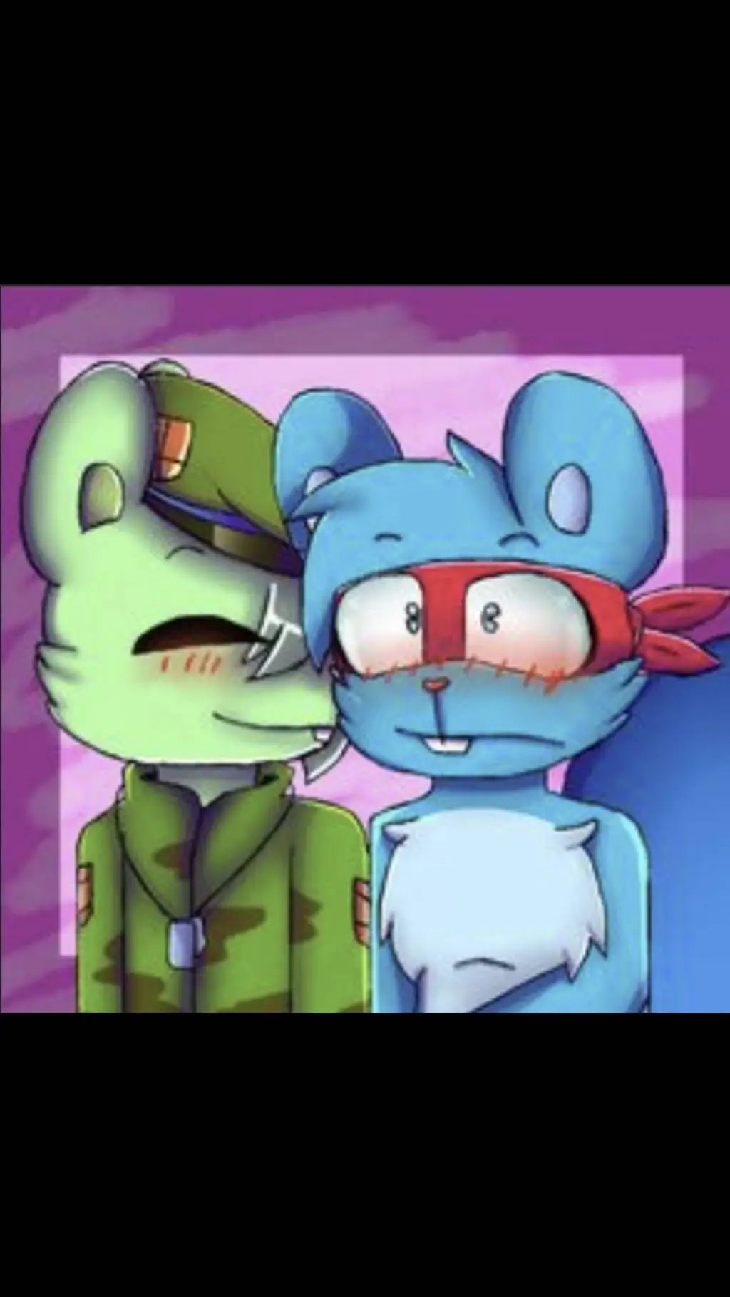 ai character: 💚Flippy×Splendid💙 background