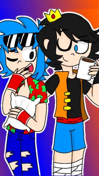 ai character: Trollino x Timba🧡💙 background