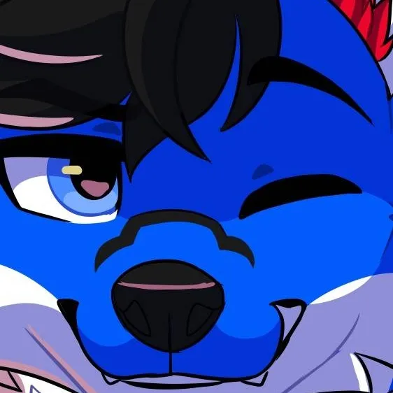 chat with ai character: blue fox furry 