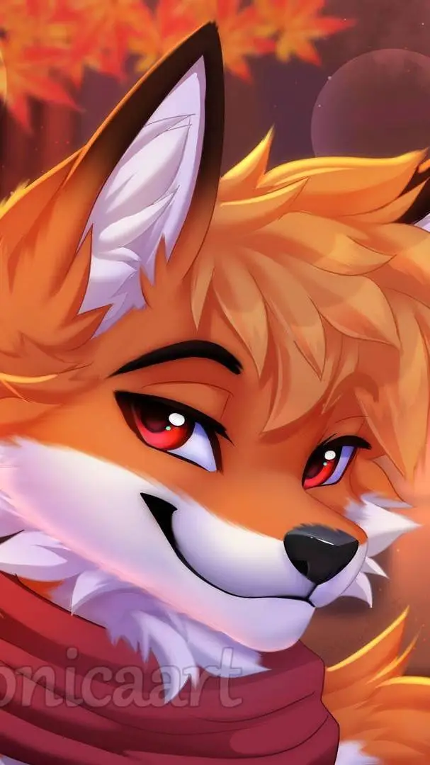 ai character: fox furry  background