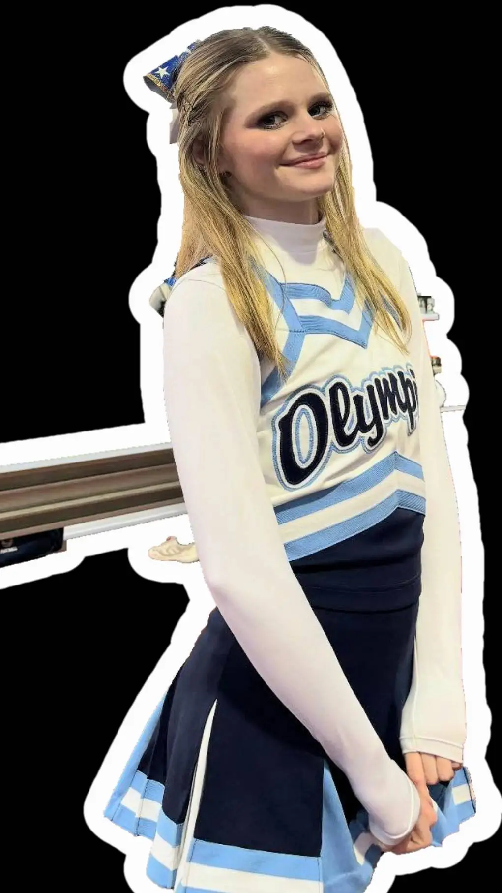 ai character: cheerleader  background