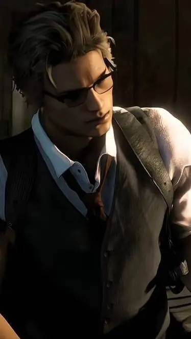 ai character: Leon Kennedy  background