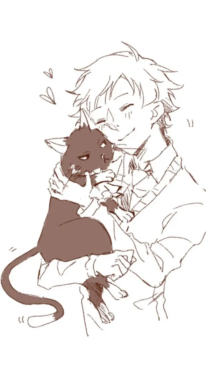 ai character: Atsushi&Cat Aku♡☆ background