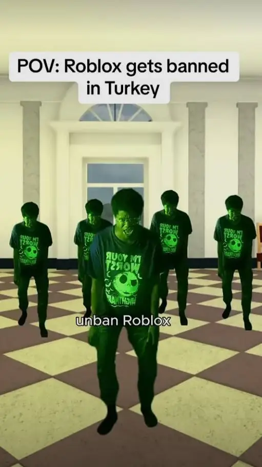 ai character: zombie Roblox kids background