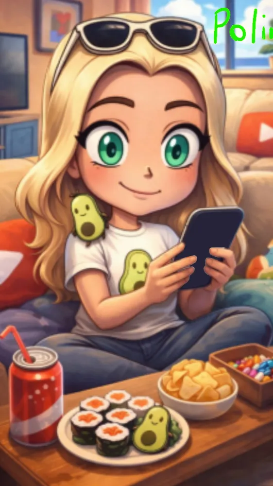 ai character: Avocado playz background