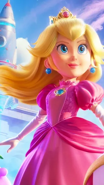 ai character: Princess Peach background