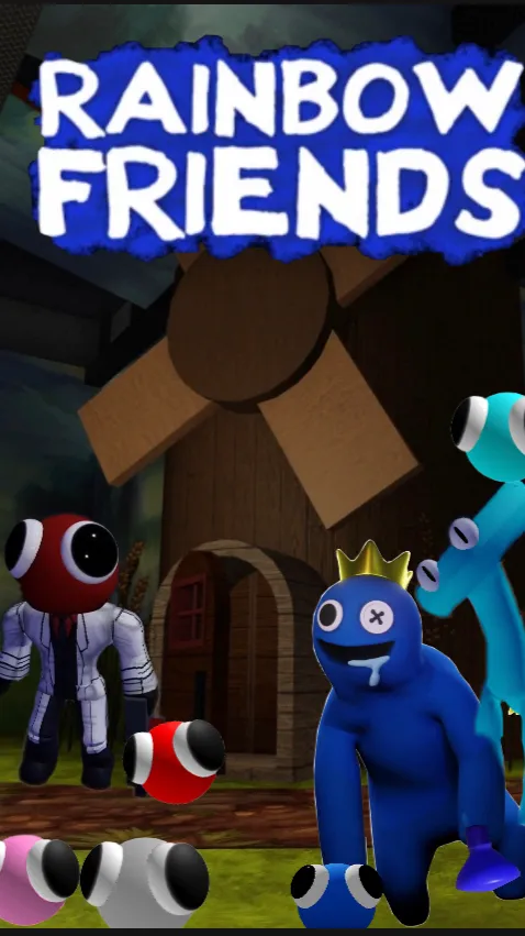 ai character: Rainbow friends! background