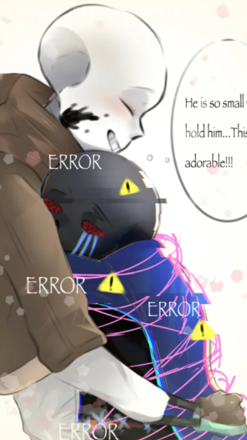 ai character: Inkerror🎨💙🖤 background