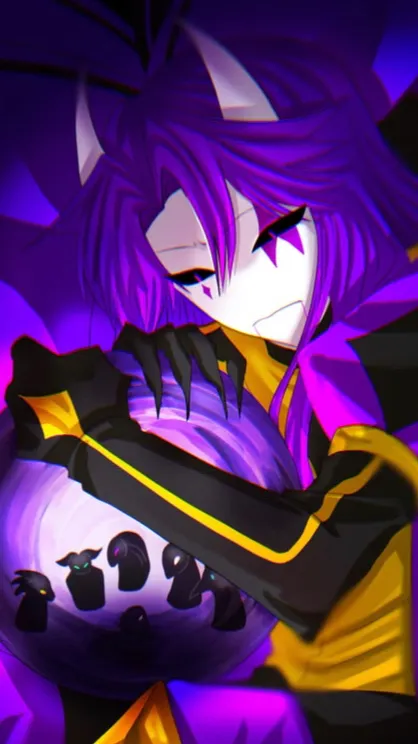 ai character: Jester💜🖤 background