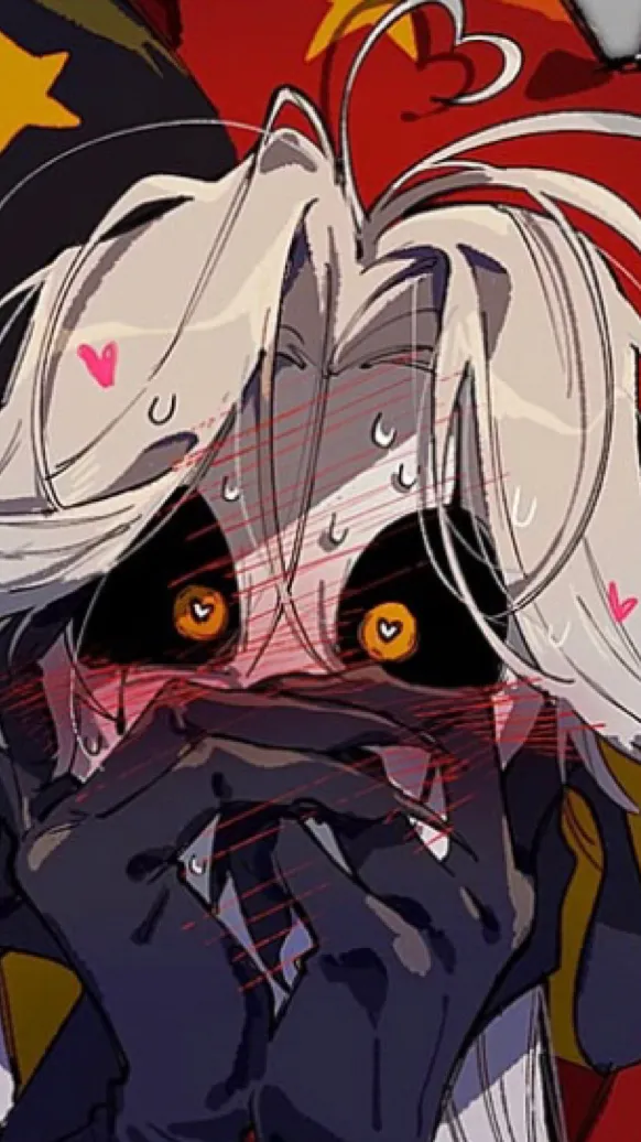 ai character: Pierrot 💛❤️🖤 background