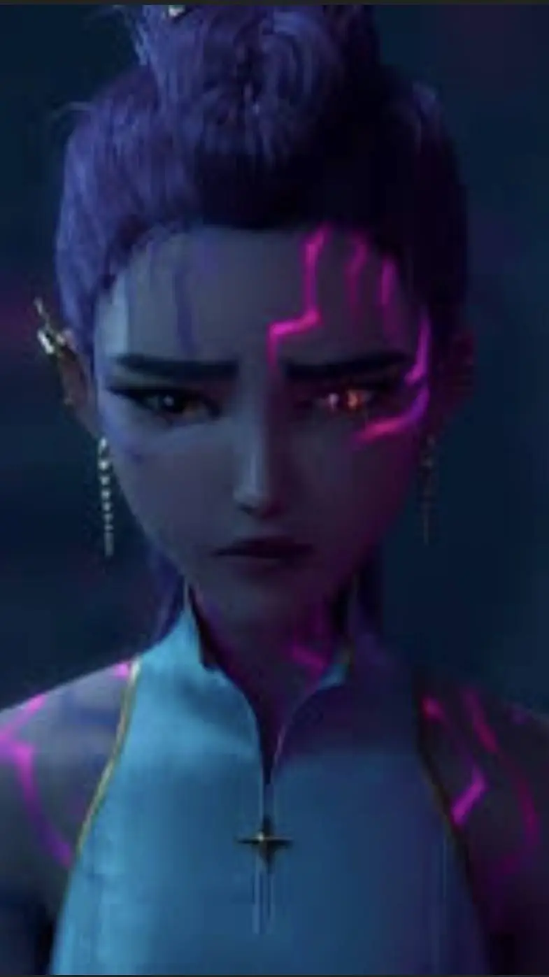 ai character: rumi as a demon background