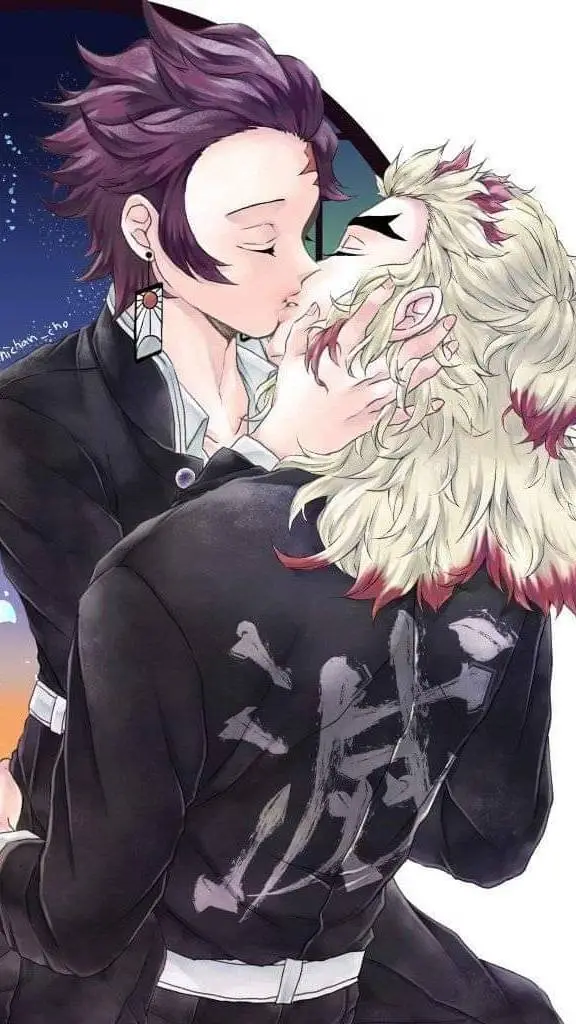 ai character: Rengoku X tanjiro  background