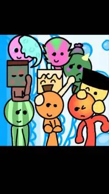ai character: melon sandbox!! background