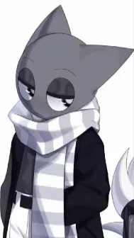 ai character: Gray background