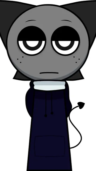 ai character: Gray background