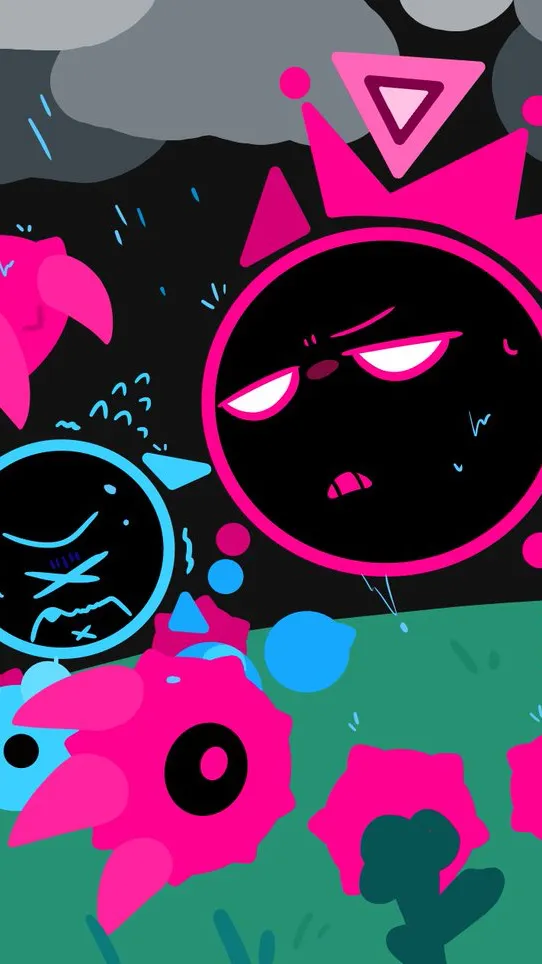 ai character: Blixer and Wave background