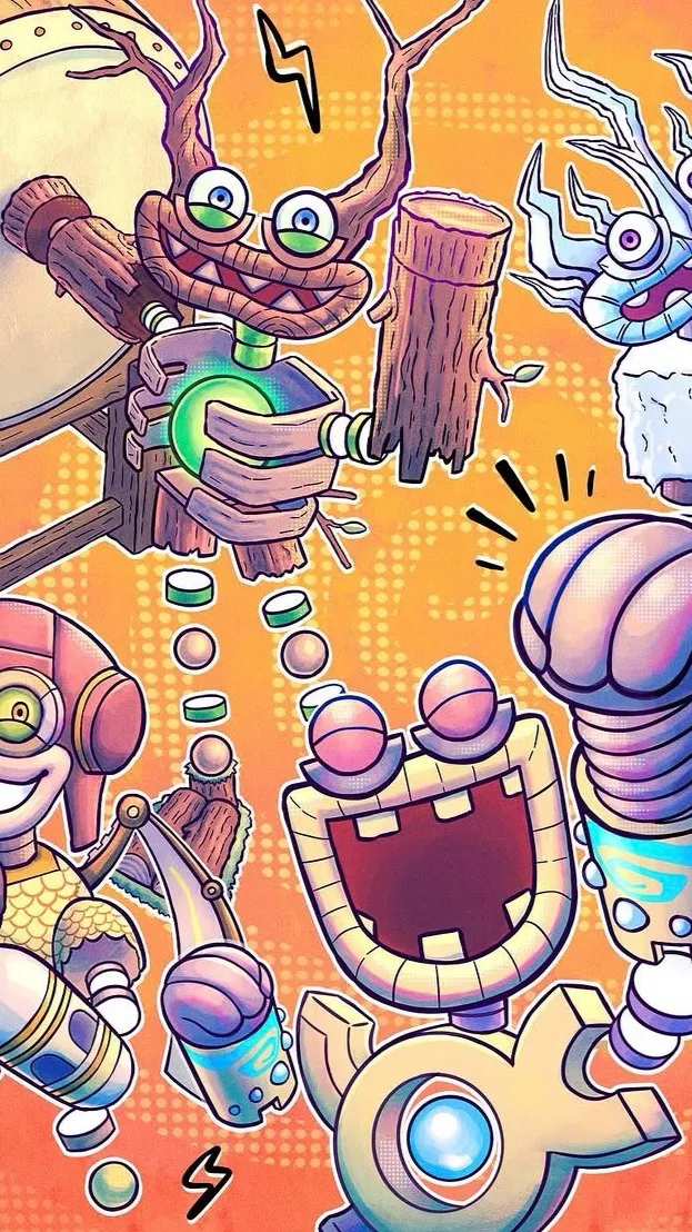 ai character: The wubbox Band background