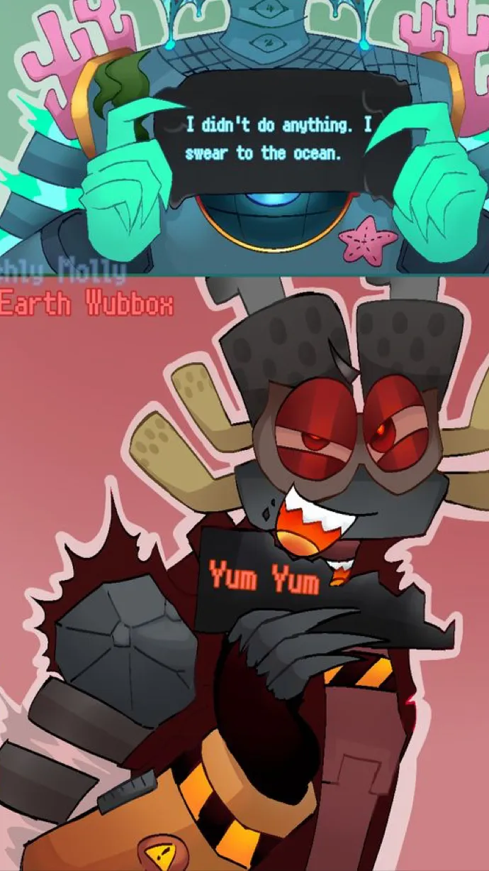ai character: Earth wubbox background