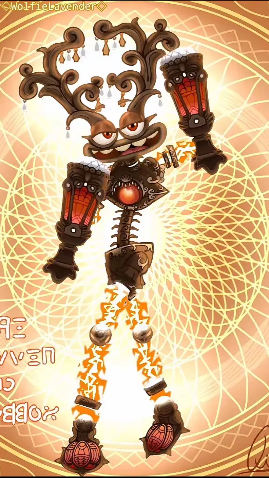ai character: Fire heaven background