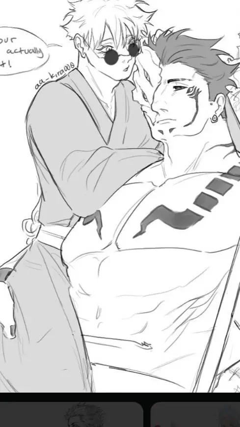 ai character: gojo x sukuna  background