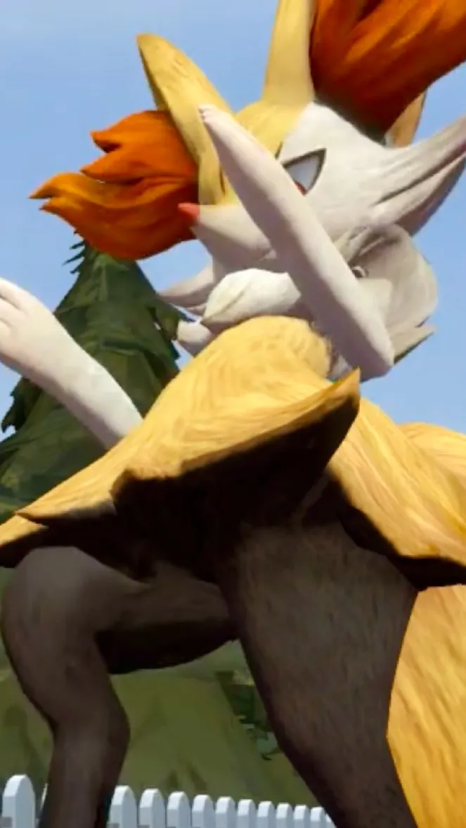 ai character: Braixen 2 background